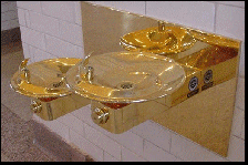 New brass drinking fountain.